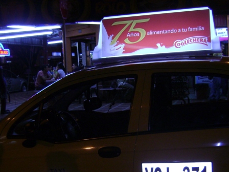 Publicidad en taxis